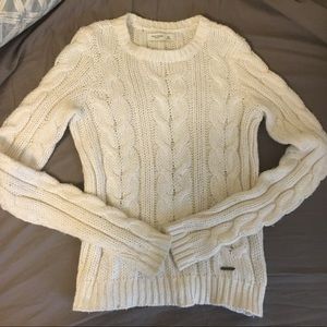 White knitted sweater